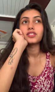 phani poojitha tattoo, telugu hot girl, telugu sexy aunty